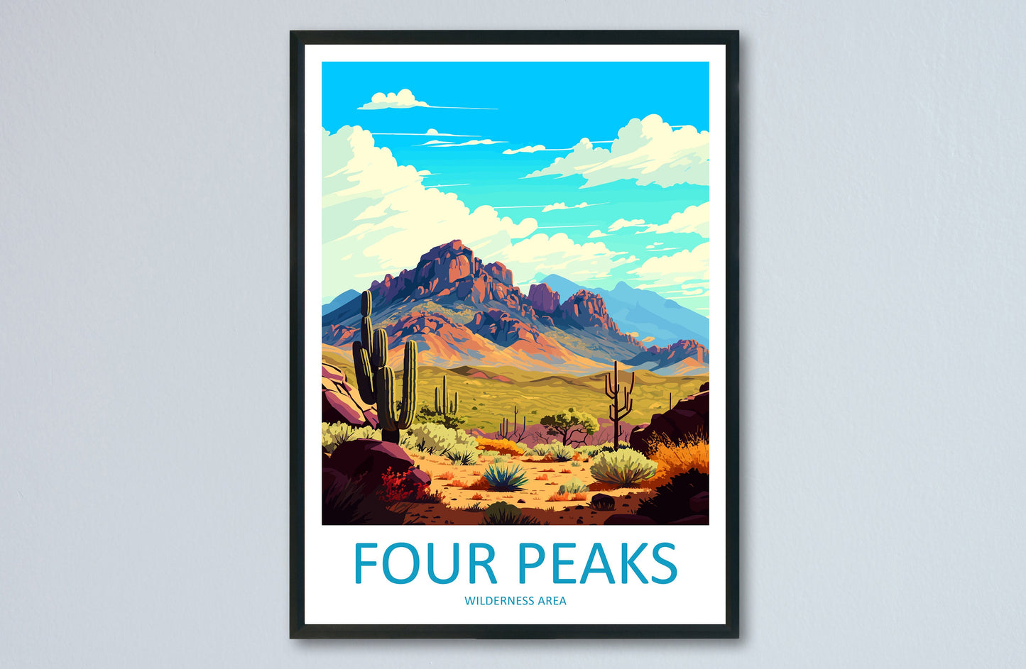Four Peaks Wilderness Area Travel Print Wall Art Four Peaks Wall Hanging Home Décor Four Peaks Gift Art Lovers Arizona Art Lover Arizona