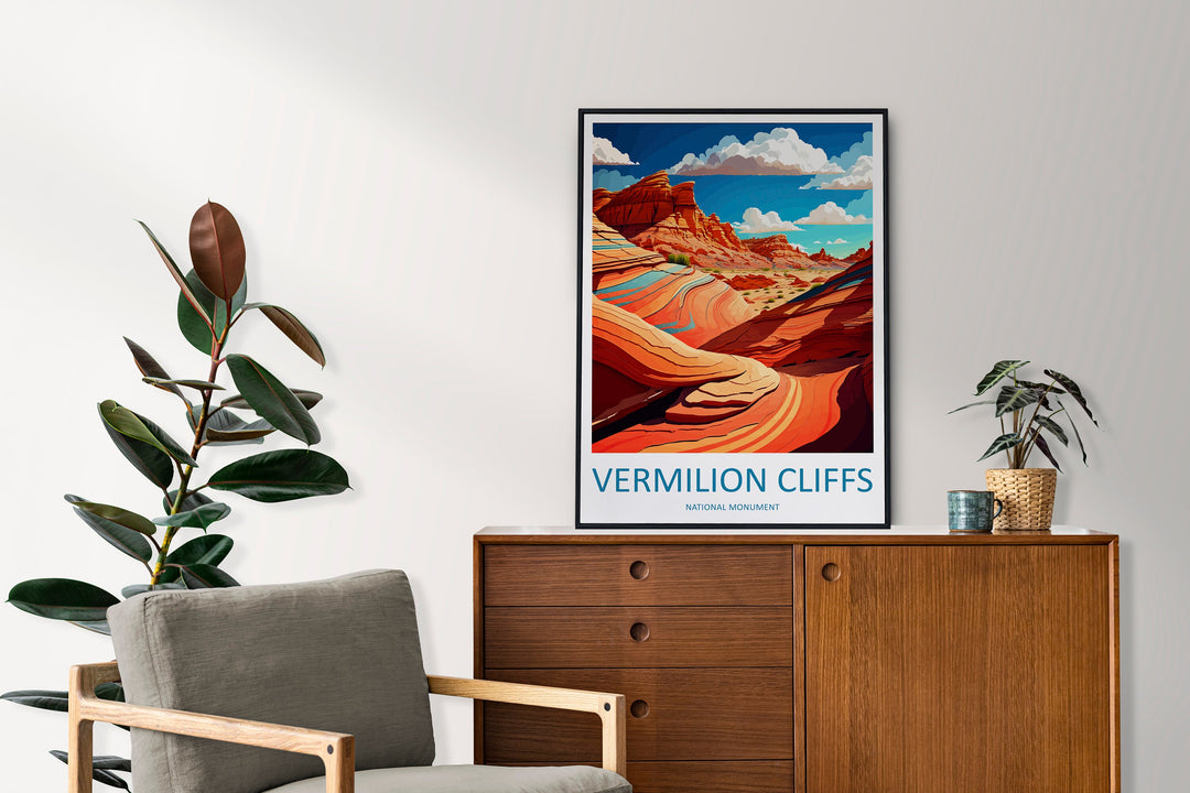 Vermilion Cliffs Travel Print Wall Art Vermilion Cliffs Wall Hanging Home Décor Vermilion Cliffs Gift Art Lovers Arizona Art Lover