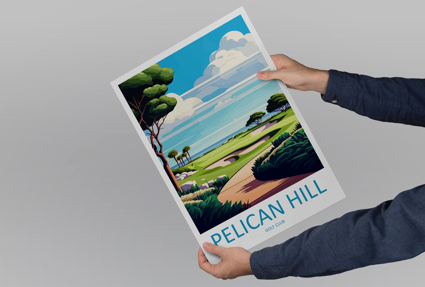 Pelican Hill Golf Club Travel Print Wall Art Pelican Hill Golf Club Wall Hanging Home Décor Pelican Hill Golf Club Gift Art Lovers Golf Art