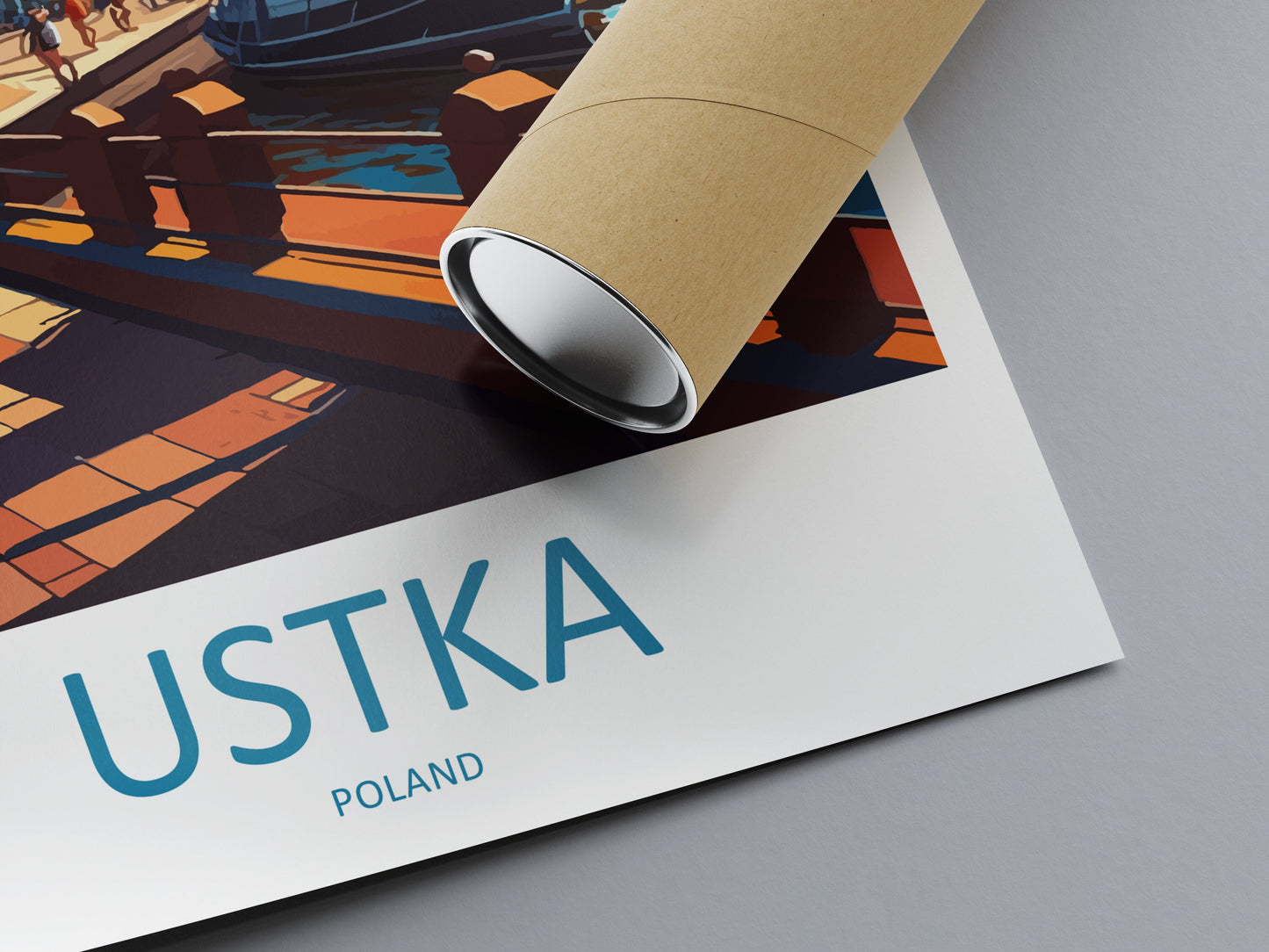 Ustka Travel Print Wall Art Ustka Wall Hanging Home Décor Ustka Gift Art Lovers Poland Art Lover Gift Ustka Travel Wall Art