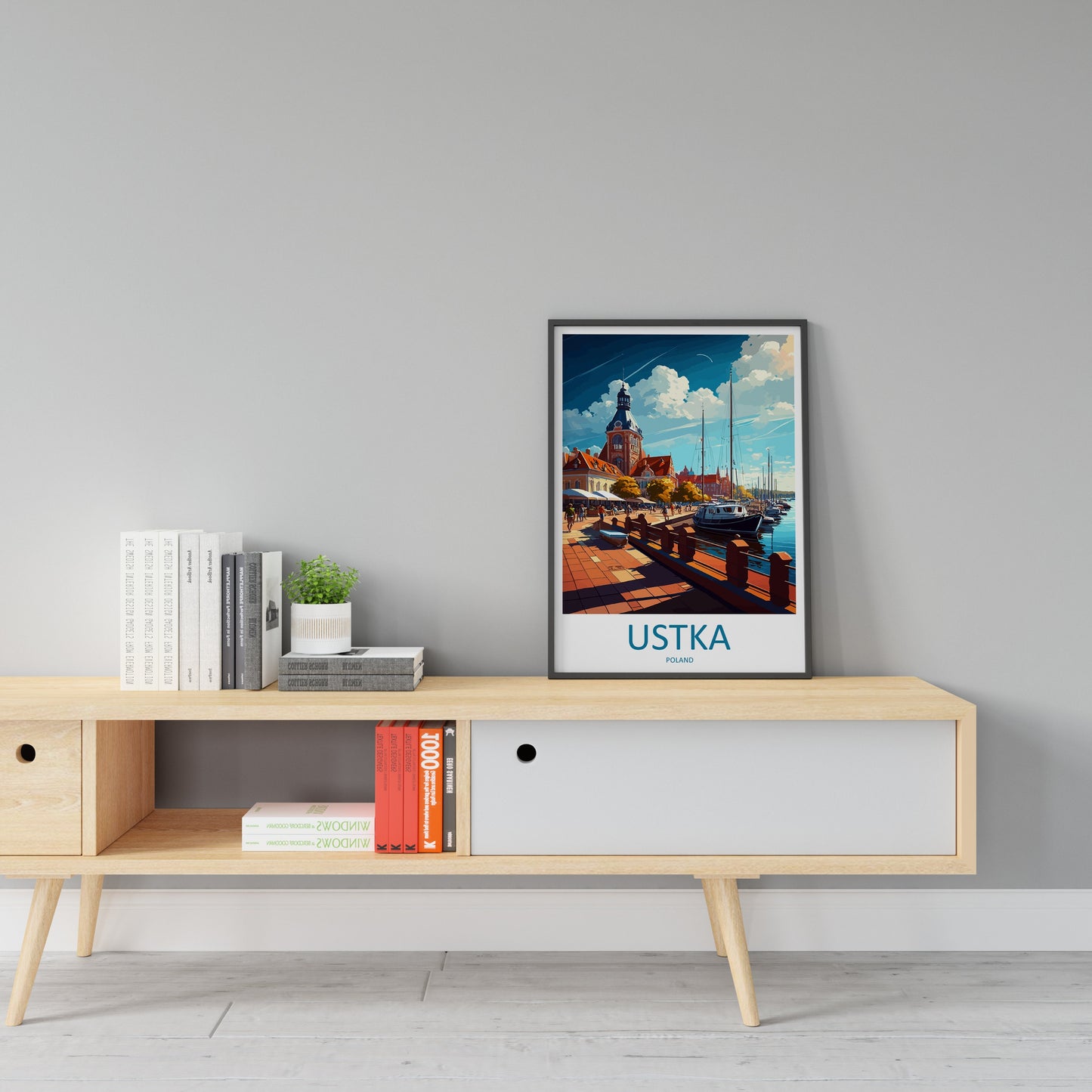 Ustka Travel Print Wall Art Ustka Wall Hanging Home Décor Ustka Gift Art Lovers Poland Art Lover Gift Ustka Travel Wall Art