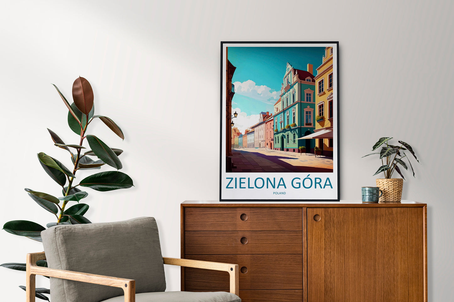 Zielona Góra Travel Print Wall Art Zielona Góra Wall Hanging Home Décor Zielona Góra Gift Art Lovers Poland Art Lover Gift Zielona Góra