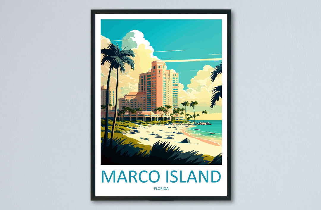Marco Island Travel Print Wall Art Marco Island Wall Hanging Home Décor Marco Island Gift Art Lovers Florida Art Lover Gift Florida Print