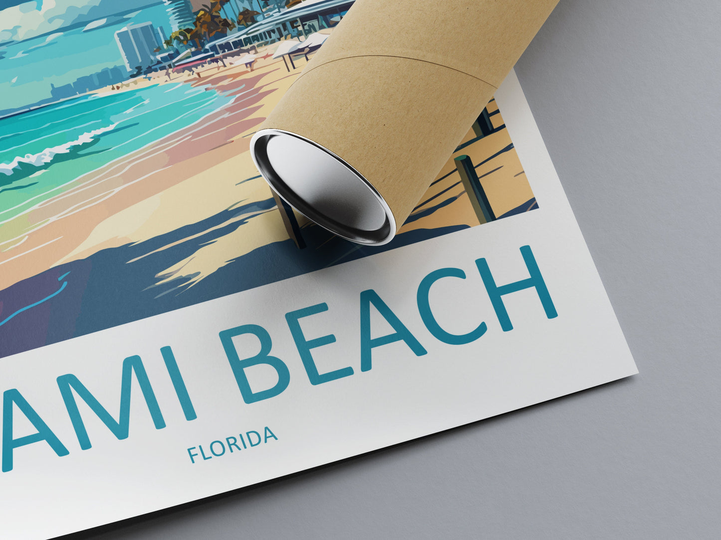 Miami Beach Travel Print Wall Art Miami Beach Wall Hanging Home Décor Miami Beach Gift Art Lovers Florida Art Lover Gift Florida Print