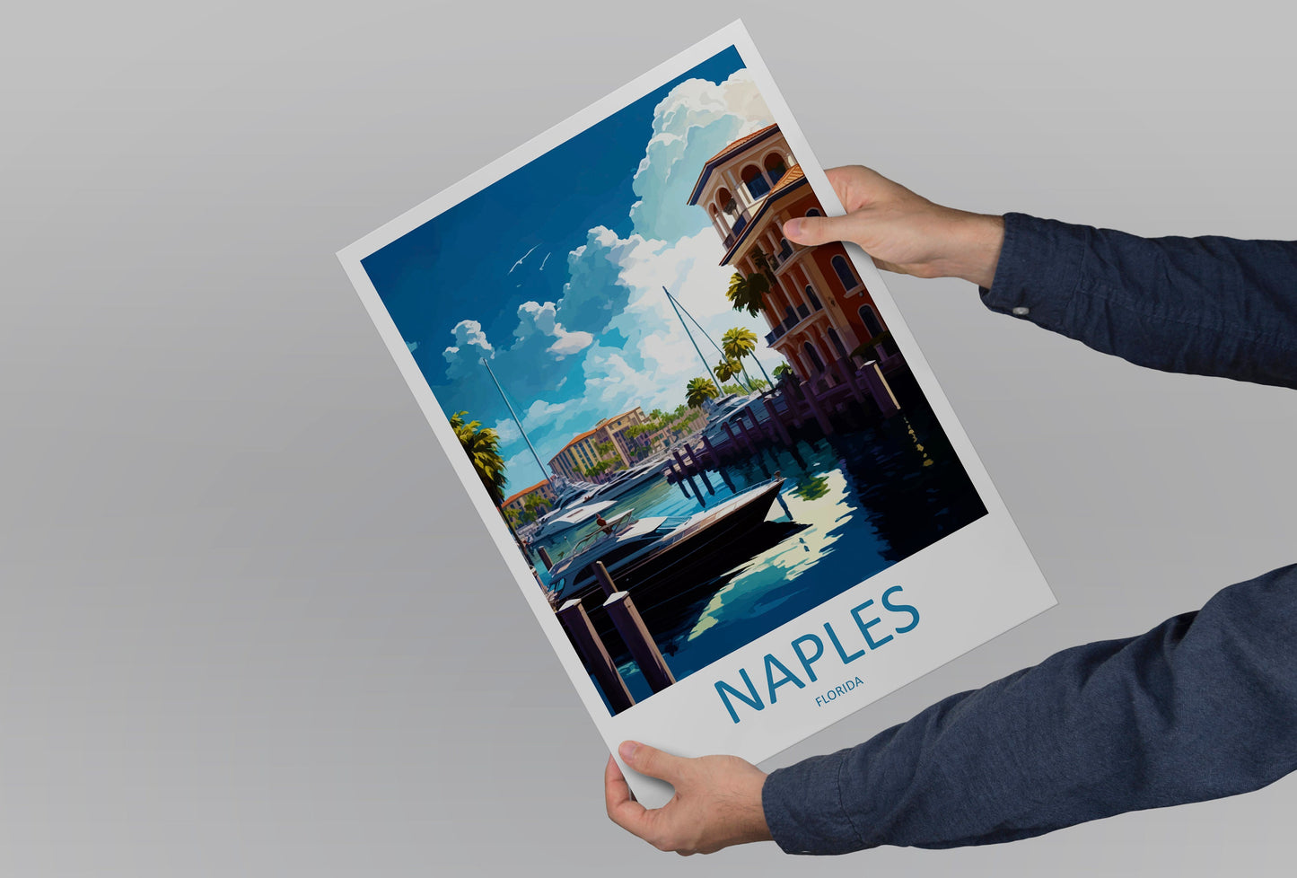Naples Florida Travel Print Wall Art Naples Wall Hanging Home Décor Naples Gift Art Lovers Florida Art Lover Gift Naples Florida Print