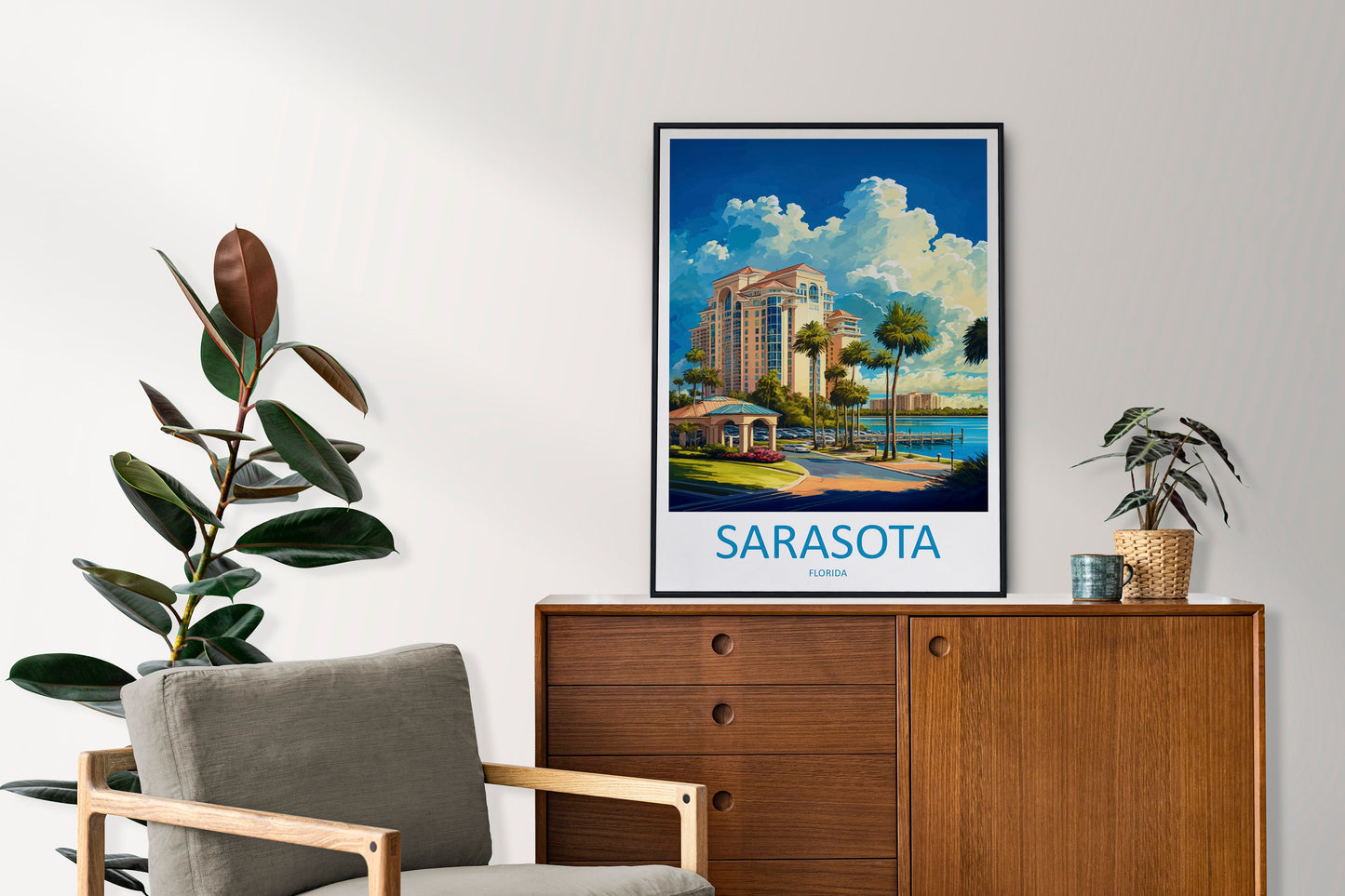 Sarasota Travel Print Wall Art Sarasota Wall Hanging Home Décor Sarasota Gift Art Lovers Florida Art Gift Sarasota Florida Gift Poster