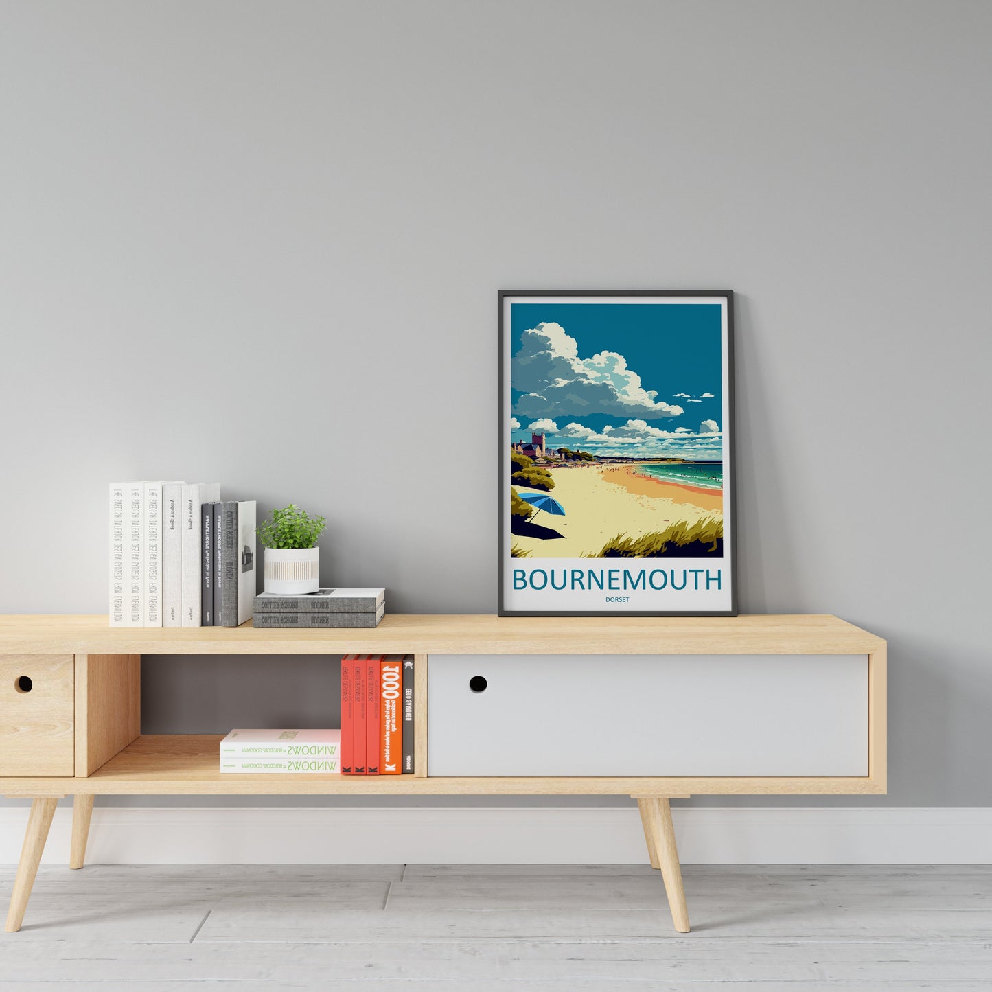 Bournemouth Travel Print Wall Art Bournemouth Wall Hanging Home Décor Bournemouth Gift Art Lovers England Art Lover Gift Bournemouth Beach