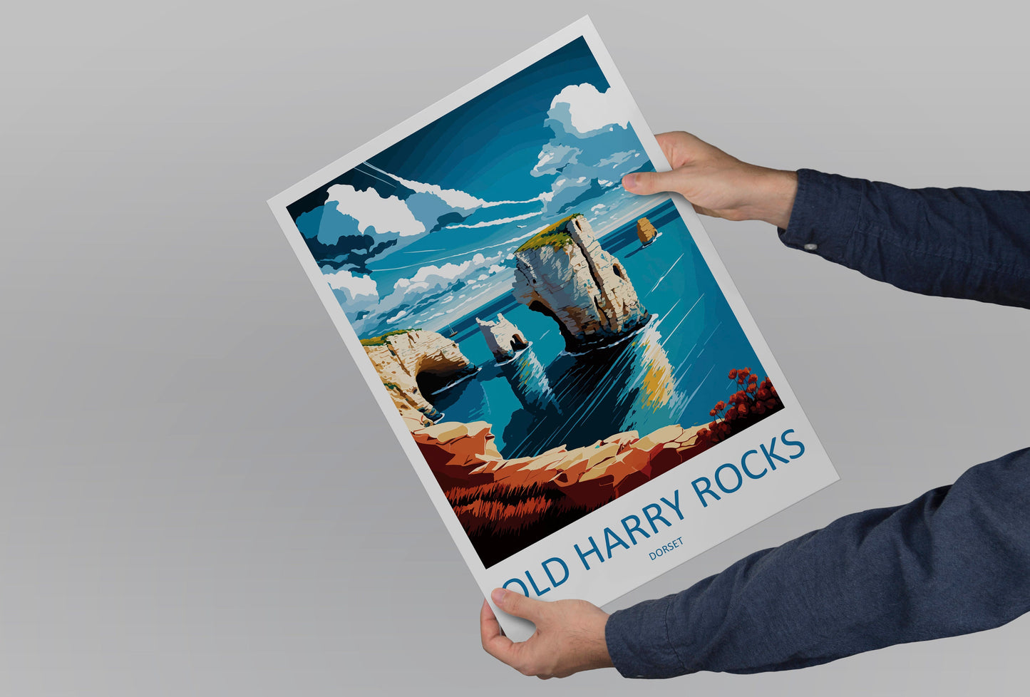 Old Harry Rocks Travel Print Wall Art Old Harry Rocks Wall Hanging Home Décor Old Harry Rocks Gift Art Lovers England Art Lover Gift