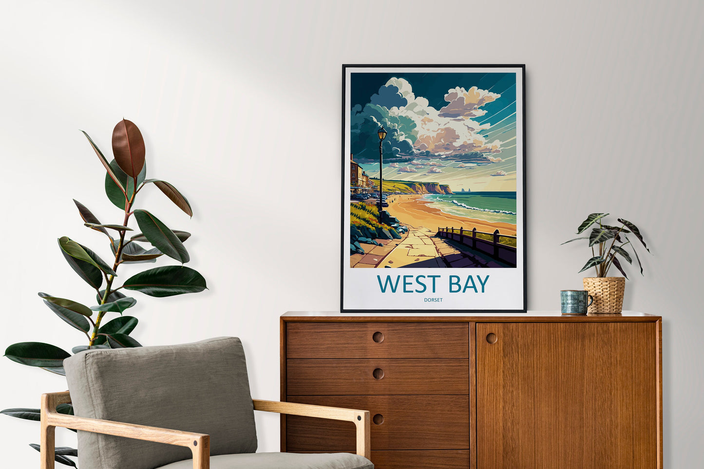 West Bay Travel Print Wall Art West Bay Wall Hanging Home Décor West Bay Gift Art Lovers England Art Lover Gift West Bay Wall Art Poster