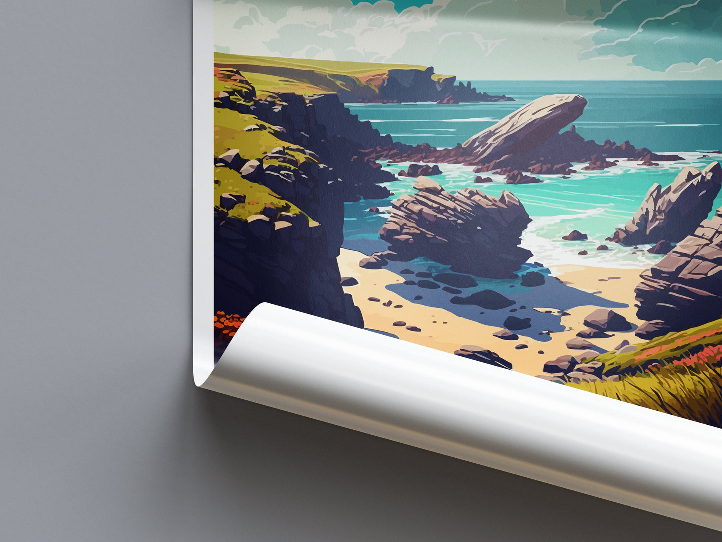 Lizard Point Travel Print Wall Art Lizard Point Wall Hanging Home Décor Lizard Point Gift Art Lovers England Art Lover Gift Lizard Point Art