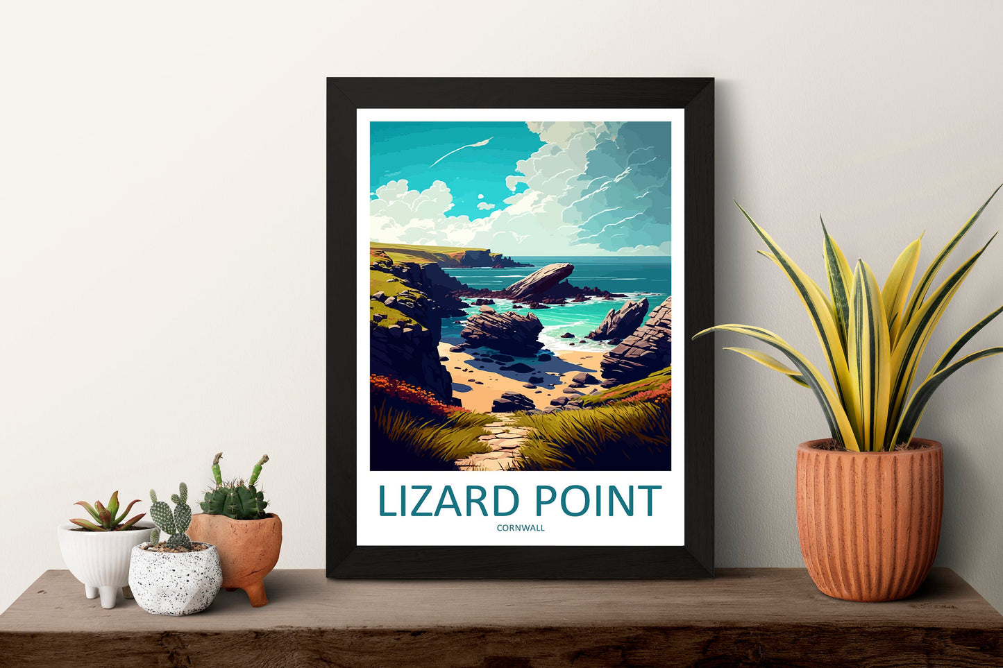Lizard Point Travel Print Wall Art Lizard Point Wall Hanging Home Décor Lizard Point Gift Art Lovers England Art Lover Gift Lizard Point Art