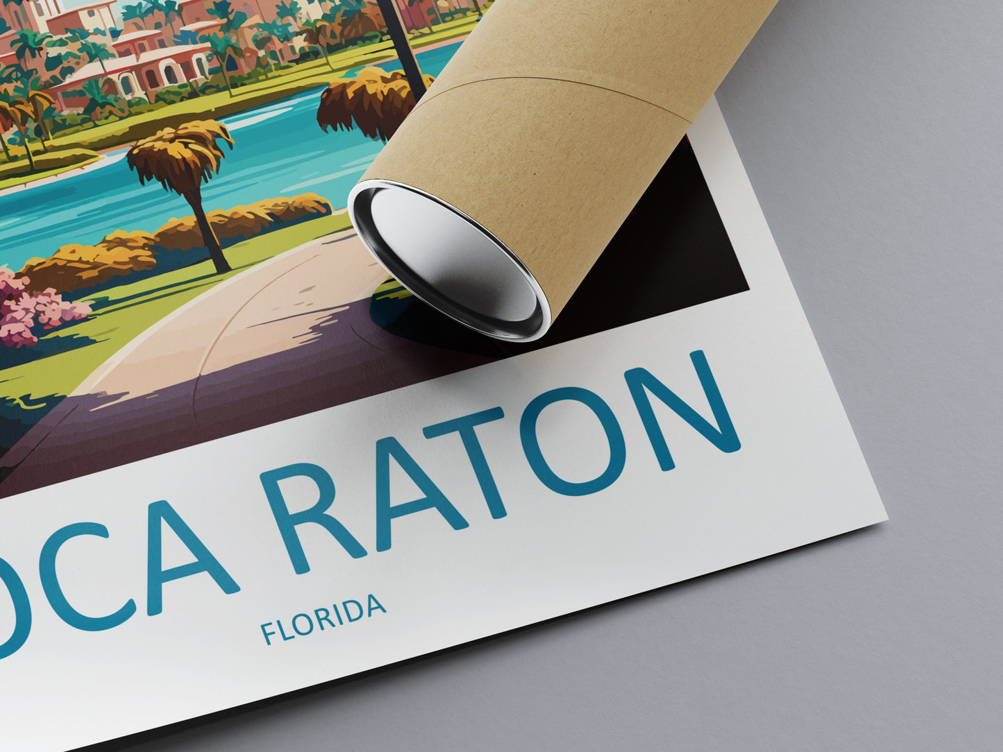 Boca Raton Travel Print Wall Art Boca Raton Wall Hanging Home Décor Boca Raton Gift Art Lovers Florida Art Lover Gift