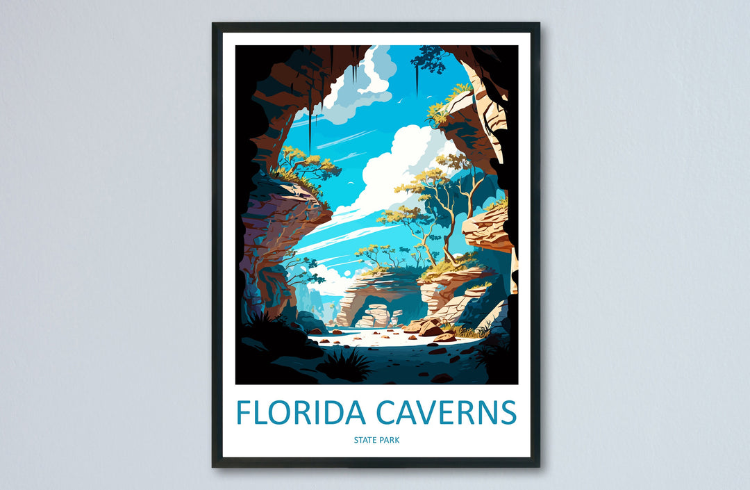 Florida Caverns State Park Travel Print Wall Art Florida Caverns Wall Hanging Home Décor Florida Caverns Gift Art Lovers Florida Art Lover