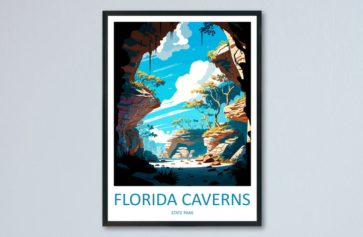 Florida Caverns State Park Travel Print Wall Art Florida Caverns Wall Hanging Home Décor Florida Caverns Gift Art Lovers Florida Art Lover