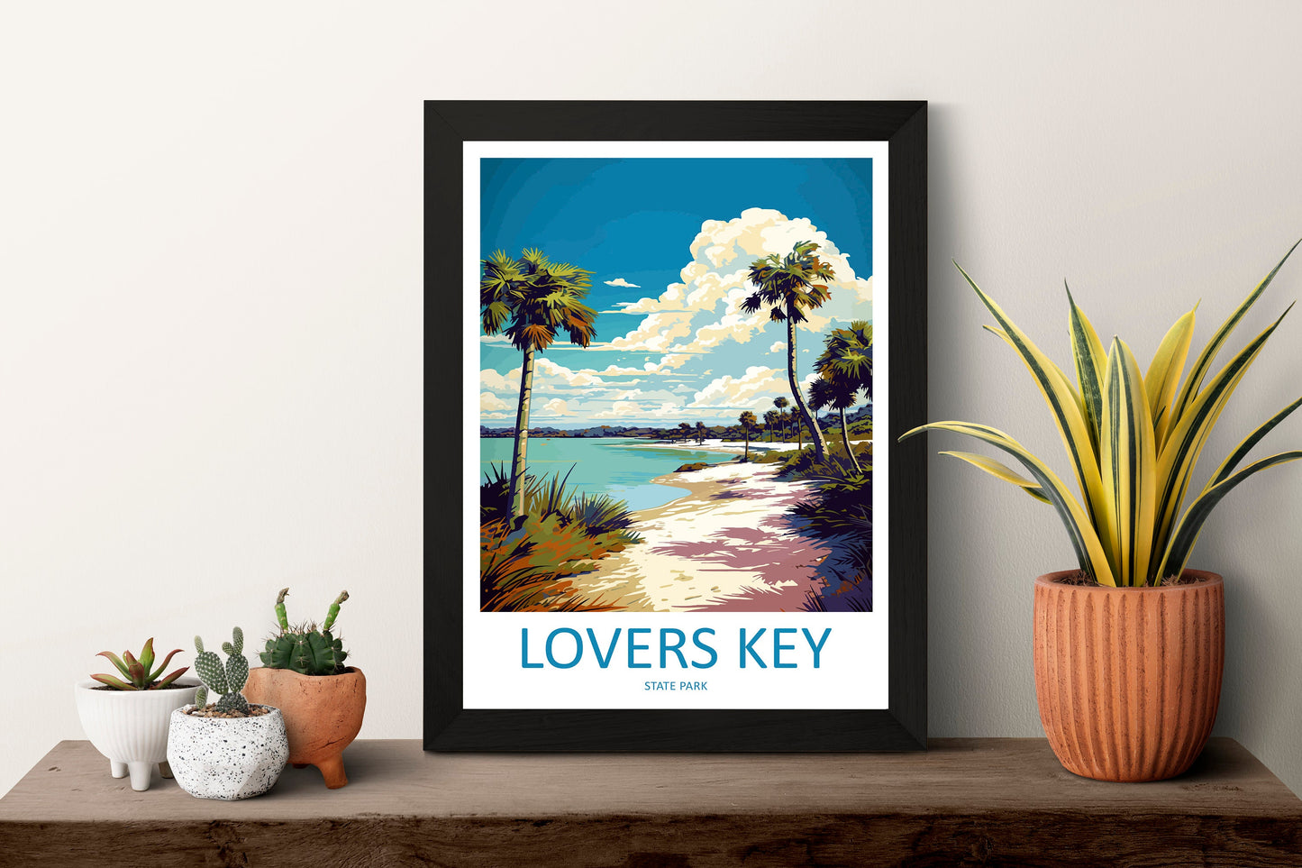 Lovers key State Park Travel Print Wall Art Lovers key State Park Wall Hanging Home Décor Lovers key State Park Gift Art Lovers Florida Art