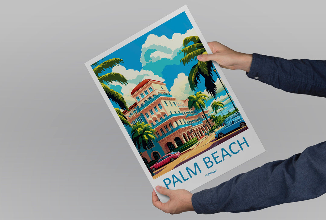Palm Beach Travel Print Wall Art Palm Beach Wall Hanging Home Décor Palm Beach Gift Art Lovers Gift Beach Florida Palm Beach Wall Art