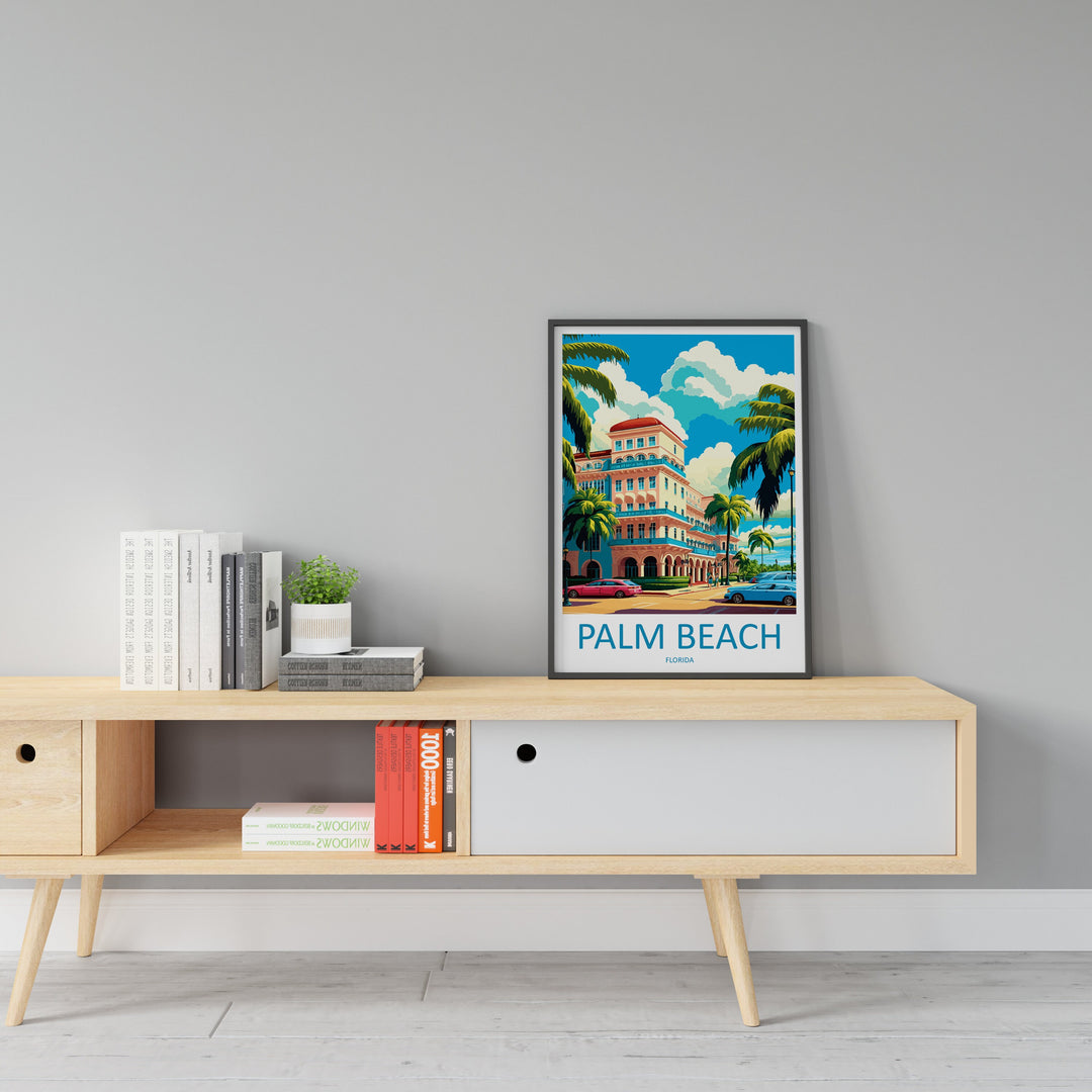Palm Beach Travel Print Wall Art Palm Beach Wall Hanging Home Décor Palm Beach Gift Art Lovers Gift Beach Florida Palm Beach Wall Art