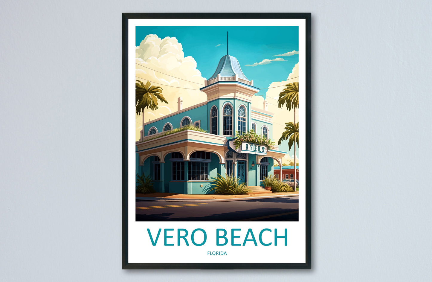 Vero Beach Travel Print Wall Art Vero Beach Wall Hanging Home Décor Vero Beach Gift Art Lovers Gift Beach Florida Vero Beach Print