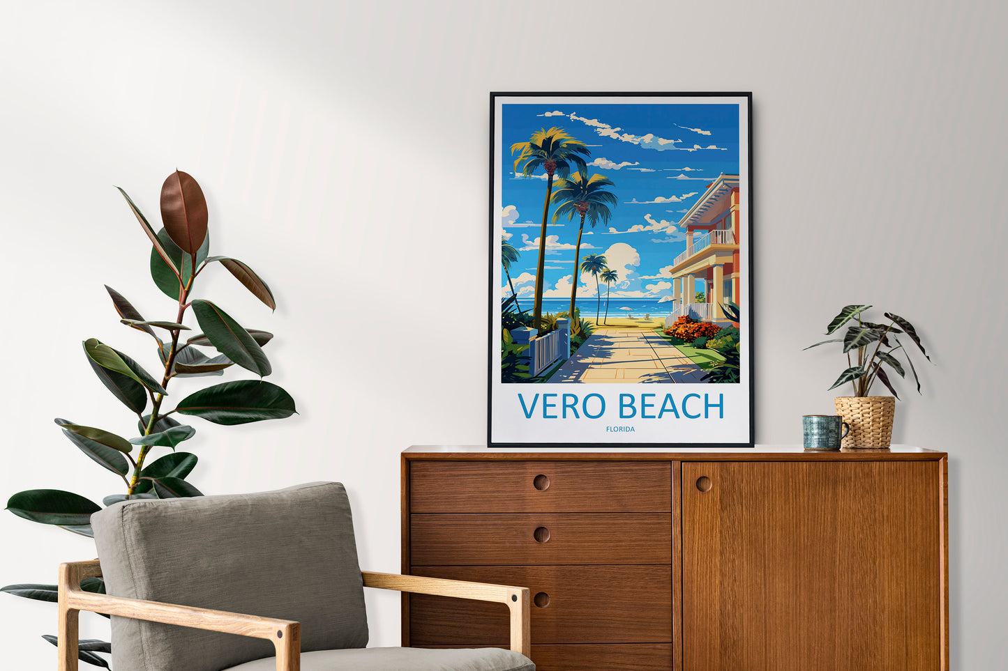 Vero Beach Travel Print Wall Art Vero Beach Wall Hanging Home Décor Vero Beach Gift Art Lovers Gift Beach Florida Vero Beach Print