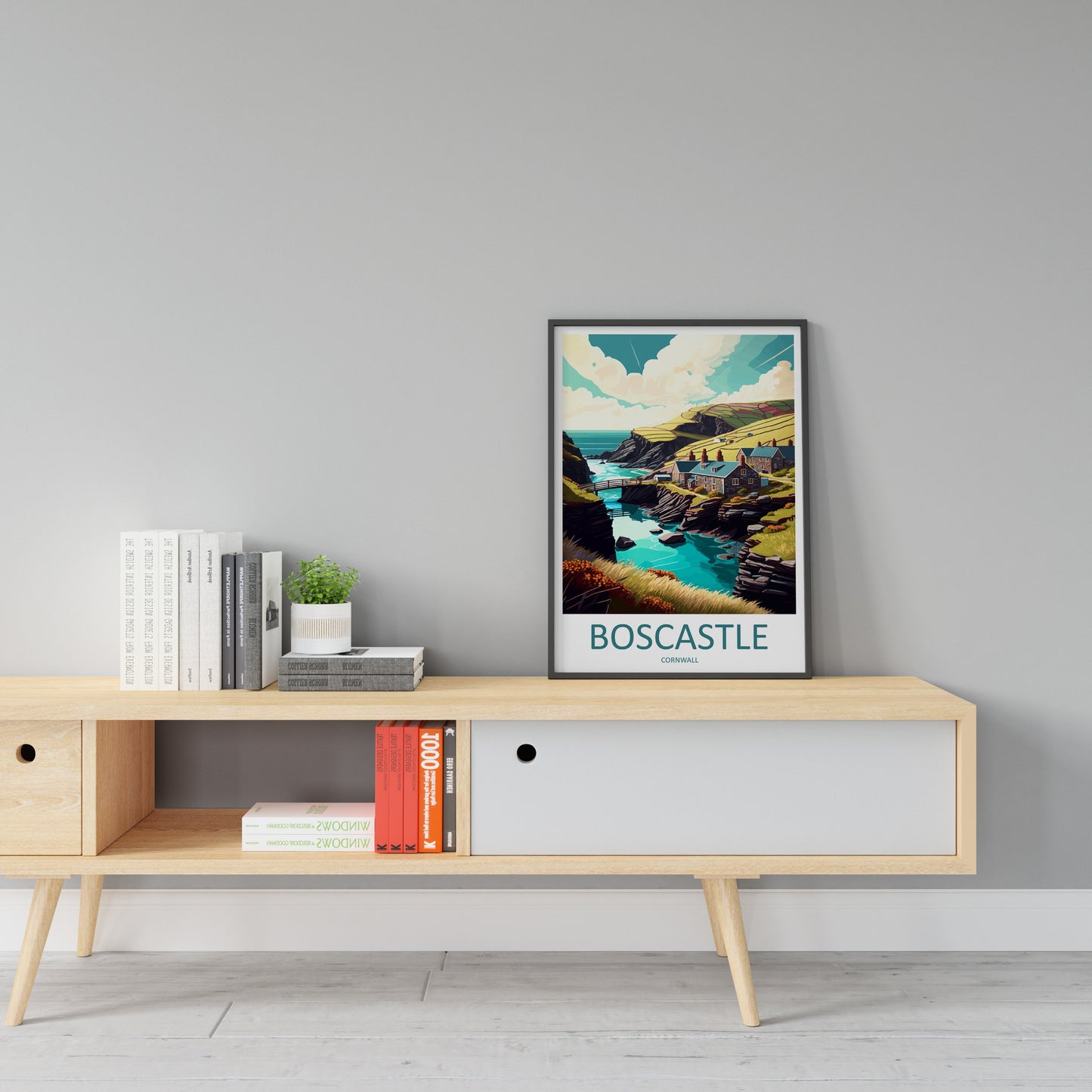 Boscastle Travel Print Wall Art Boscastle Wall Hanging Home Décor Boscastle Gift Art Lovers England Art Lover Gift Boscastle Art
