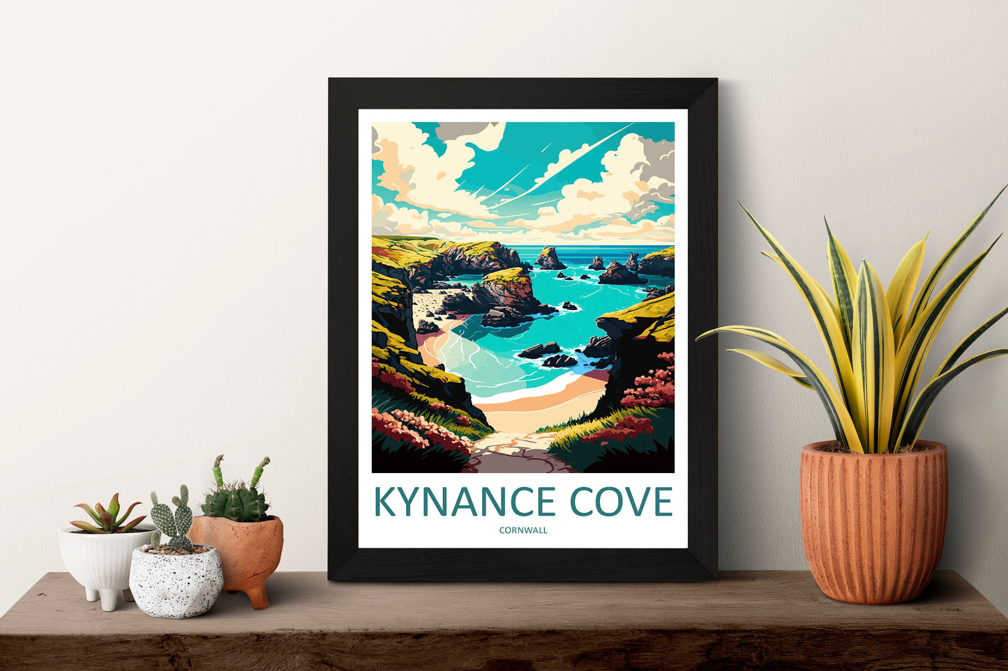 Kynance Cove Travel Print Wall Art Kynance Cove Wall Hanging Home Décor Kynance Cove Gift Art Lovers England Art Lover Gift Kynance Cove Art