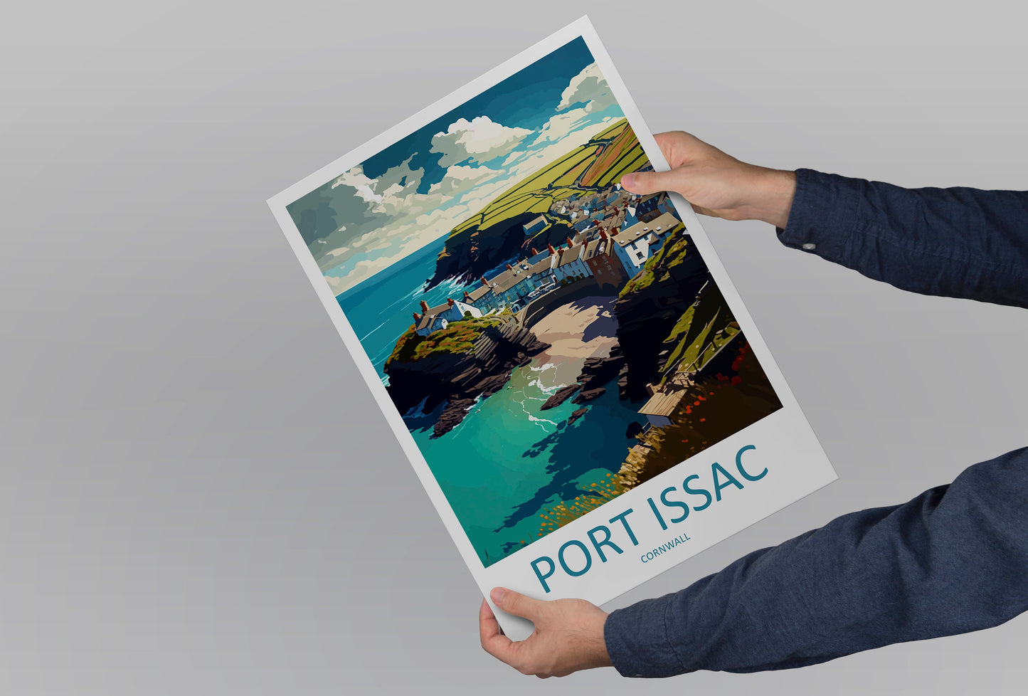 Port Issac Travel Print Wall Art Port Issac Wall Hanging Home Décor Port Issac Gift Art Lovers England Art Lover Gift Port Issac Art