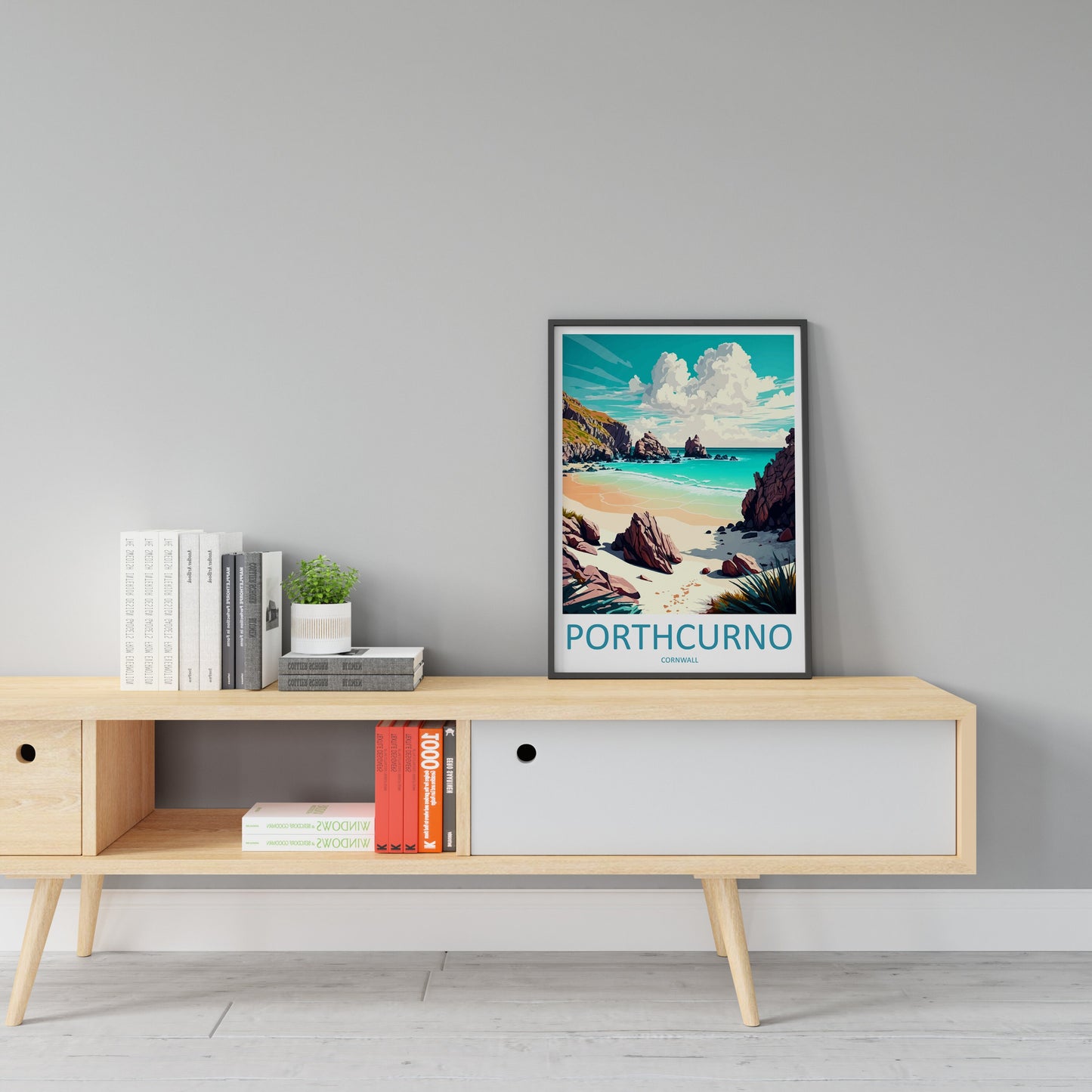 Porthcurno Travel Print Wall Art Porthcurno Wall Hanging Home Décor Porthcurno Gift Art Lovers England Art Lover Gift Porthcurno