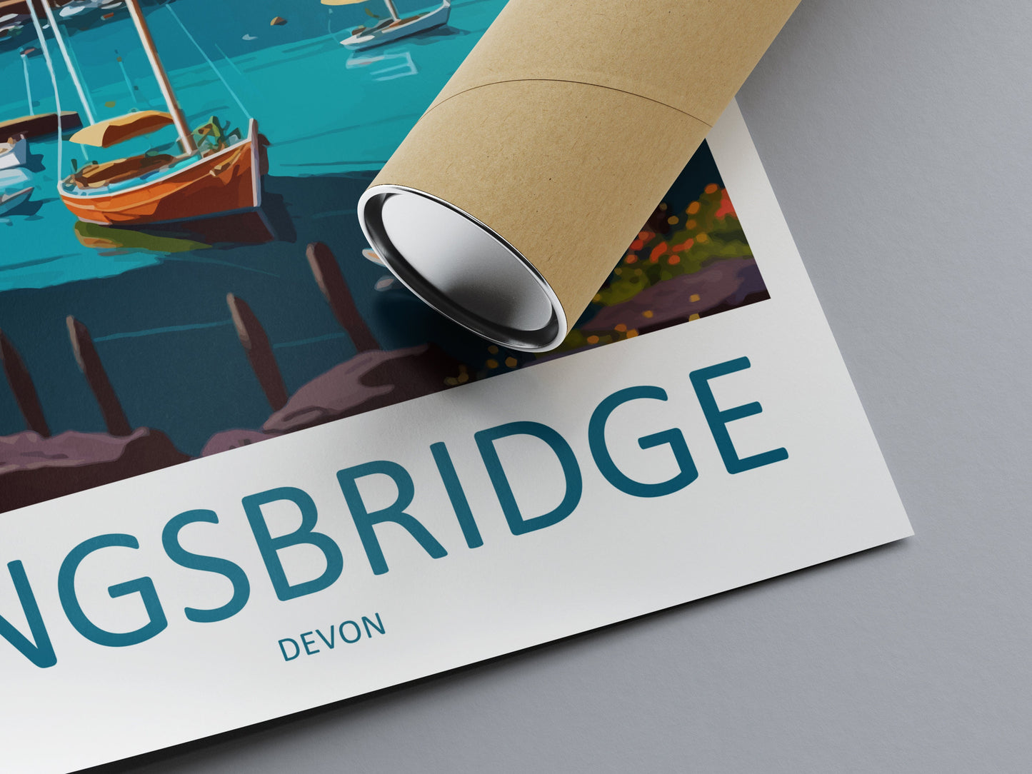 Kingsbridge Travel Print Wall Art Kingsbridge Wall Hanging Home Décor Kingsbridge Gift Art Lovers England Art Lover Gift Kingsbridge Art