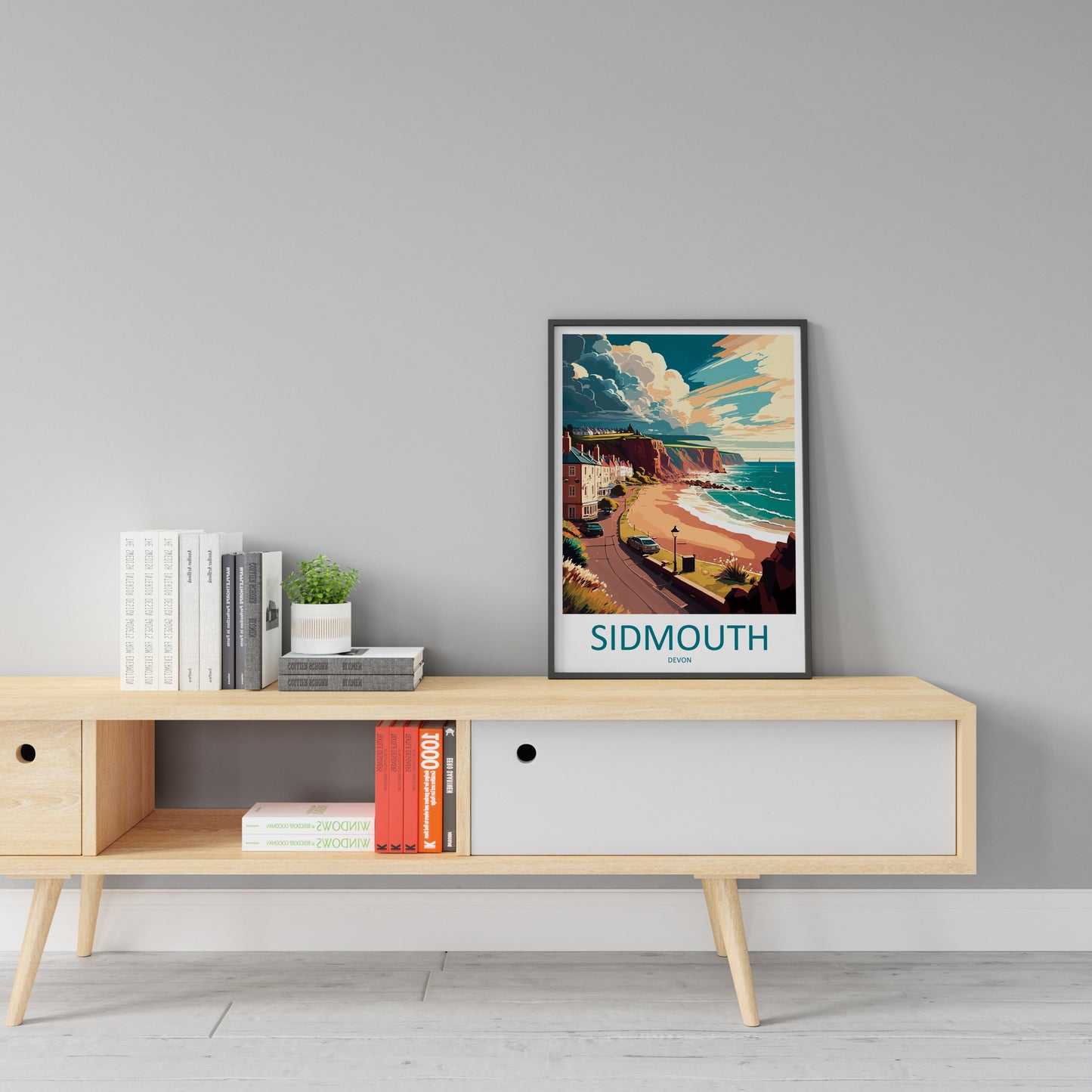 Sidmouth Travel Print Wall Art Sidmouth Wall Hanging Home Décor Sidmouth Gift Art Lovers England Art Lover Gift Sidmouth Art Poster