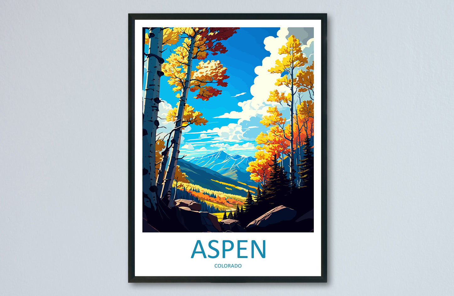 Aspen Ski Resort Travel Print Wall Art Aspen Ski Resort Wall Hanging Home Décor Aspen Ski Resort Gift Art Lovers Colorado Art Lover Gift