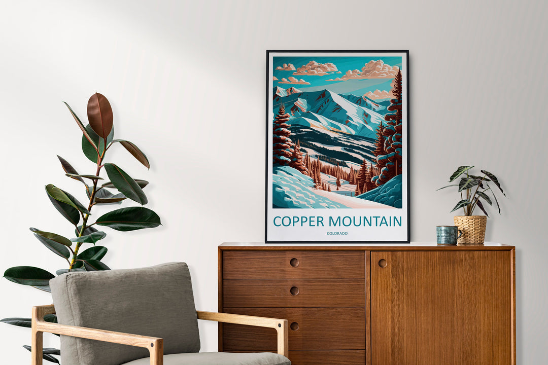 Copper Mountain Travel Print Wall Art Copper Mountain Wall Hanging Home Décor Copper Mountain Gift Art Lovers Colorado Art Gift Lover