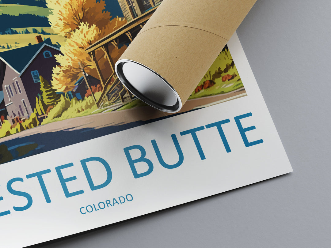 Crested Butte Travel Print Wall Art Crested Butte Wall Hanging Home Décor Crested Butte Gift Art Lovers Colorado Art Gift Lover