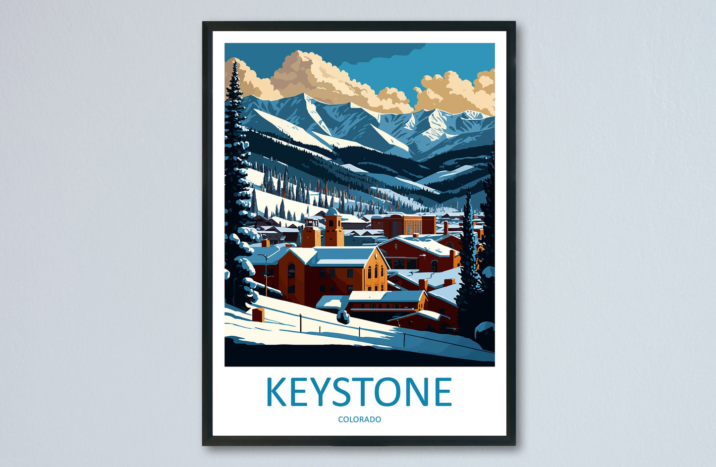 Keystone Travel Print Wall Art Keystone Wall Hanging Home Décor Keystone Gift Art Lovers Colorado Art Gift Lover Print