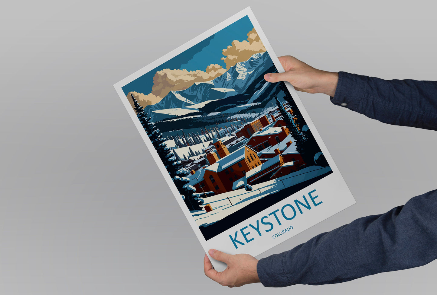 Keystone Travel Print Wall Art Keystone Wall Hanging Home Décor Keystone Gift Art Lovers Colorado Art Gift Lover Print