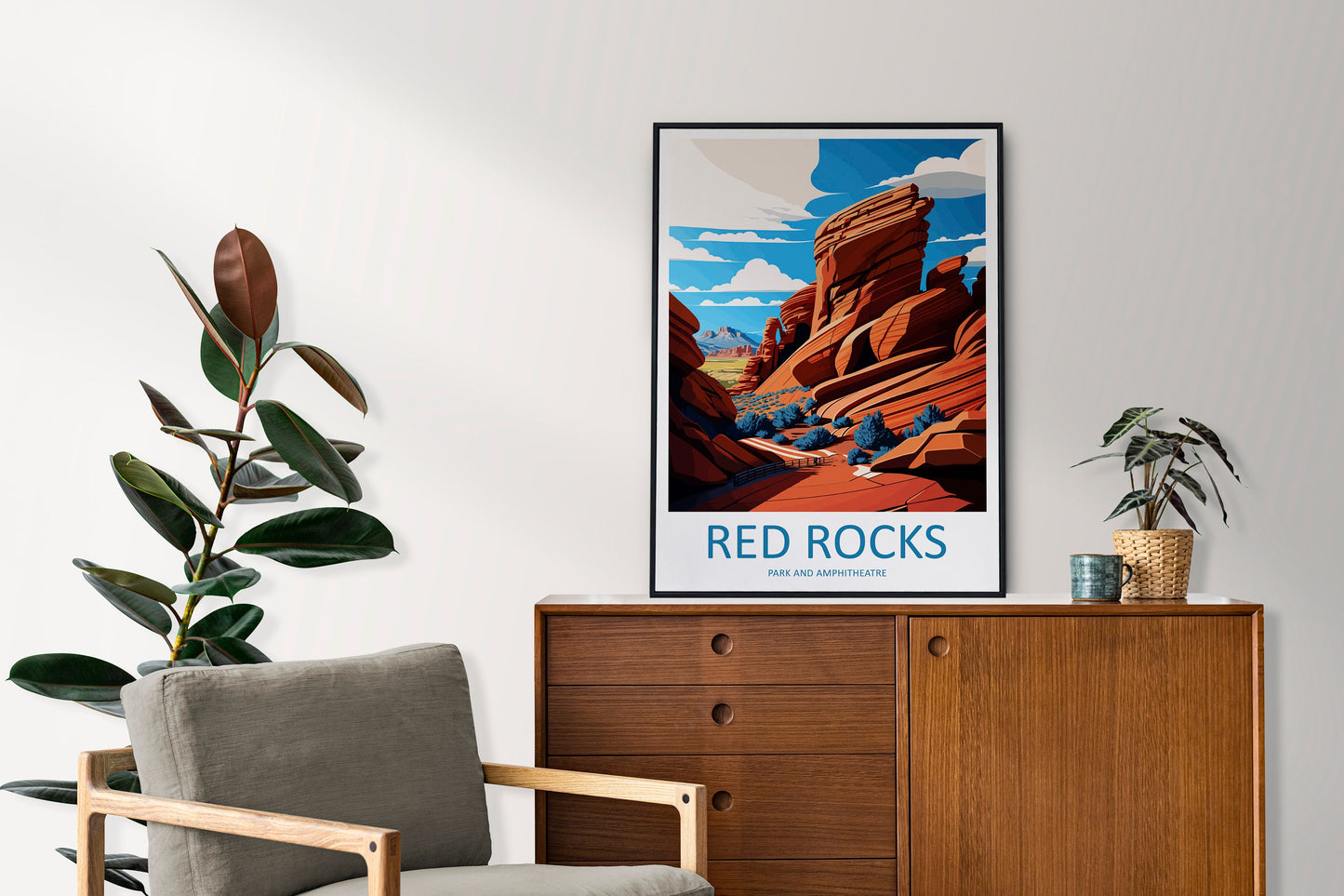 Red Rocks Park And Amphitheatre Travel Print Wall Art Red Rocks Park Wall Hanging Home Décor Red Rocks Park Gift Art Lovers Colorado Art