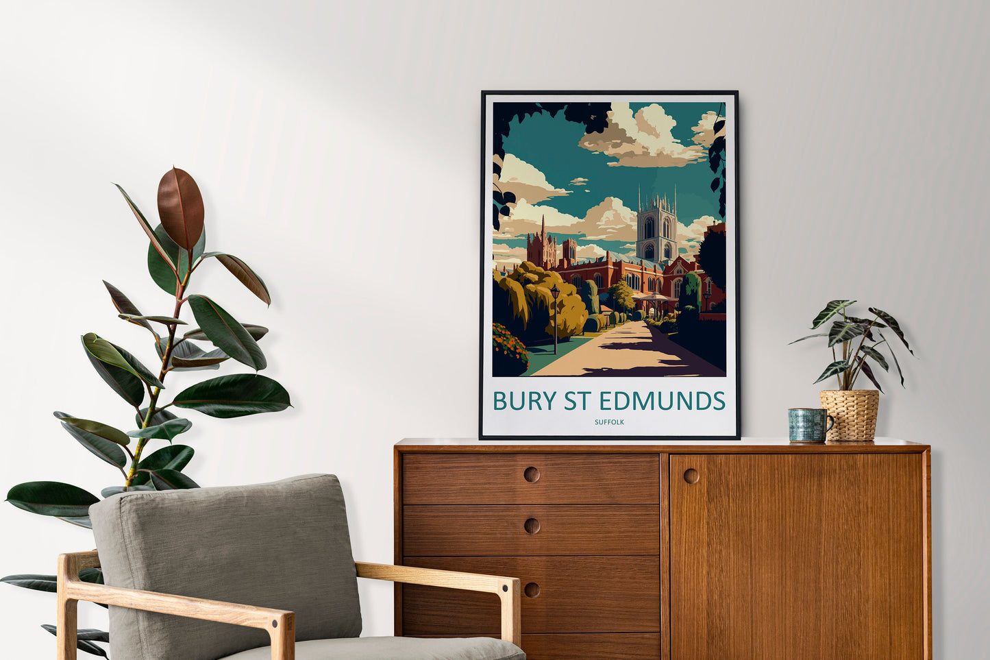 Bury S Edmunds Travel Print Wall Art Bury S Edmunds Wall Hanging Home Décor Bury S Edmunds Gift Art Lovers England Art Lover Gift