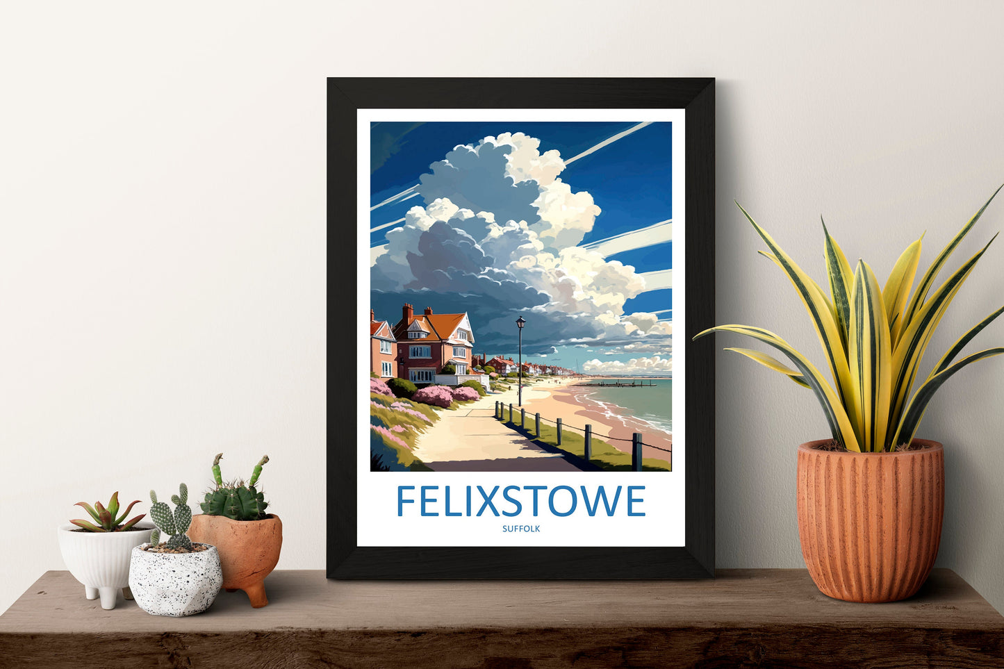 Felixstowe Travel Print Wall Art Felixstowe Wall Hanging Home Décor Felixstowe Gift Art Lovers England Art Lover Gift Felixstowe Art