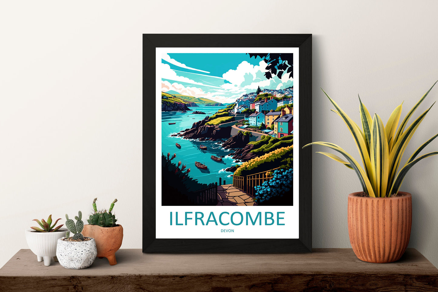 Ilfracombe Travel Print Wall Art Ilfracombe Wall Hanging Home Décor Ilfracombe Gift Art Lovers England Art Lover Gift Ilfracombe Art