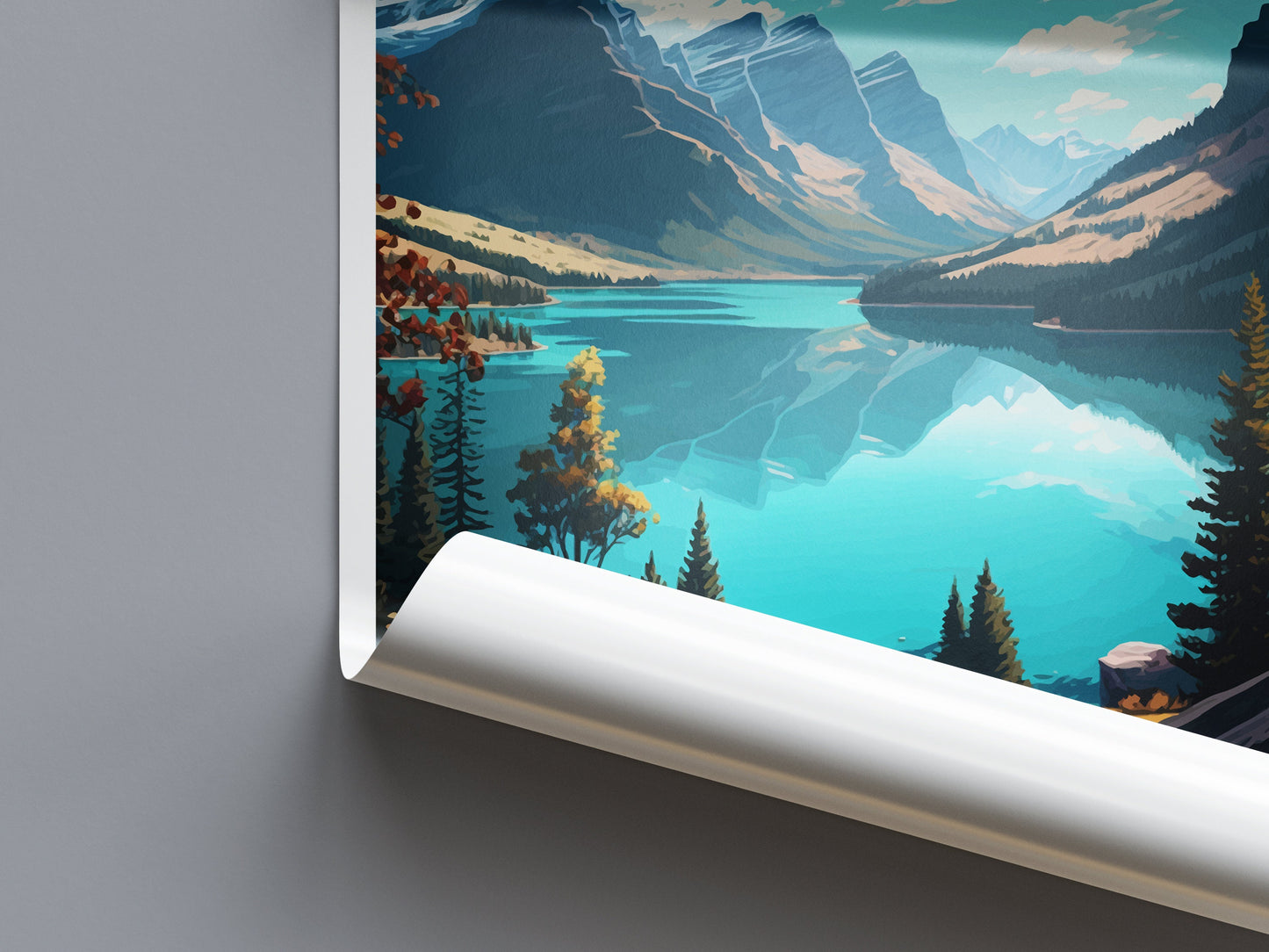 Glacier National Park Travel Print Wall Art Glacier National Park Wall Hanging Home Décor Glacier National Park Gift Art