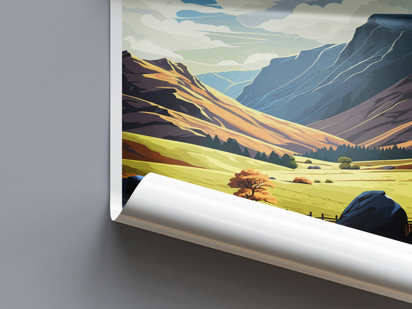 Clwydian Range Travel Print Wall Art Clwydian Range Wall Hanging Home Decoration Clwydian Range Gift Art Lovers Wall Art ANOB Travel Art