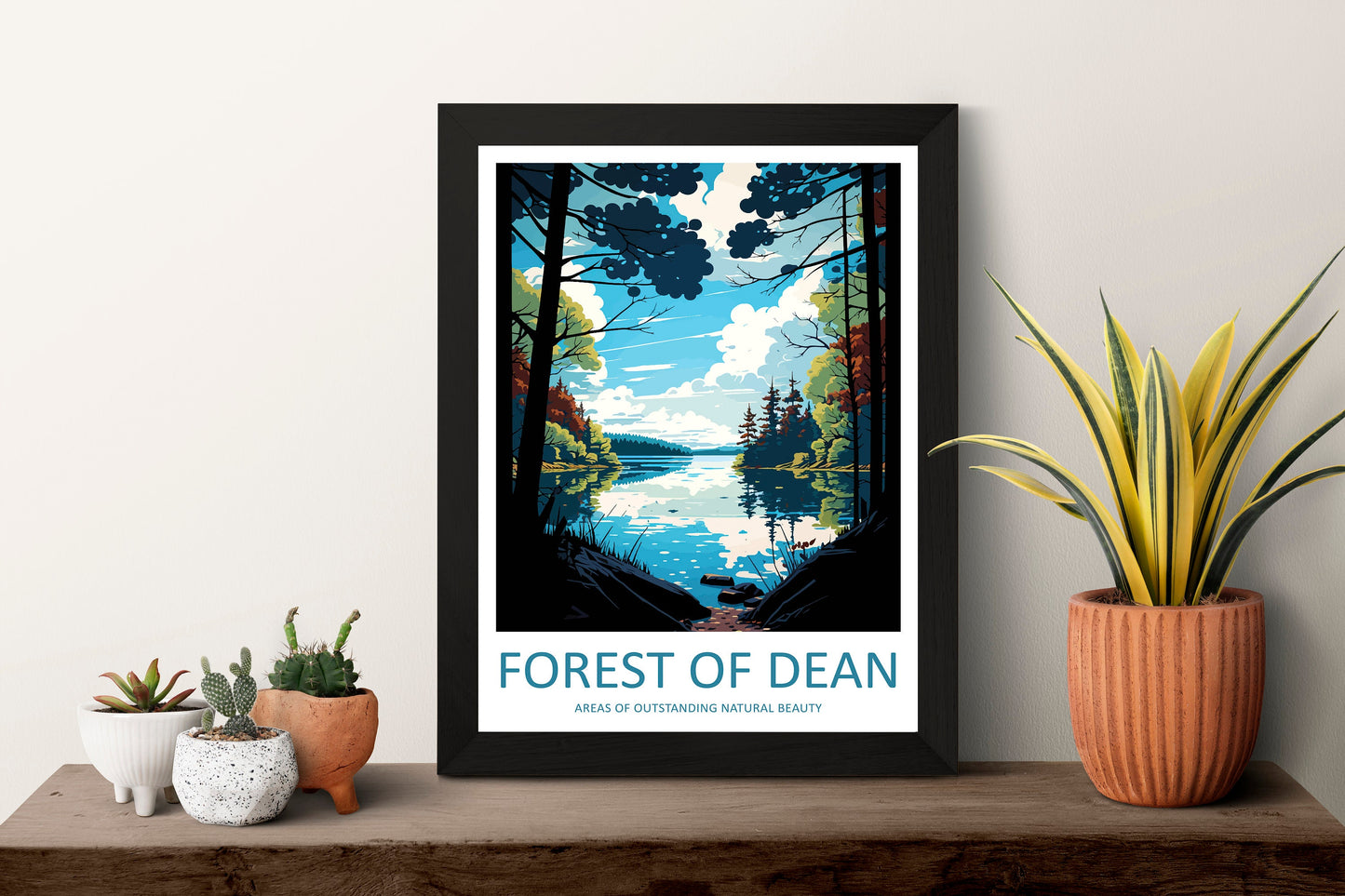 Forest Of Dean Travel Print Wall Art Forest Of Dean Wall Hanging Home Decor Forest Of Dean Gift Art Lovers Wall Art ANOB Travel Art