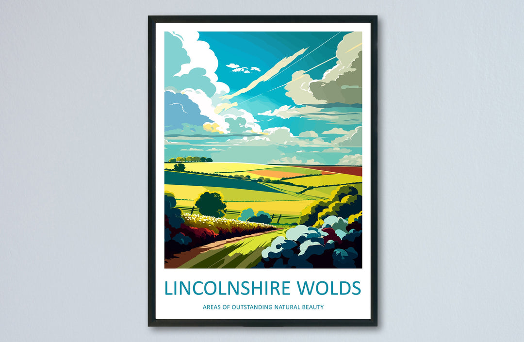 Lincolnshire Wolds Travel Print Wall Art Lincolnshire Wolds Wall Hanging Home Decor Lincolnshire Wolds Gift Art Lovers Wall Art ANOB Travel