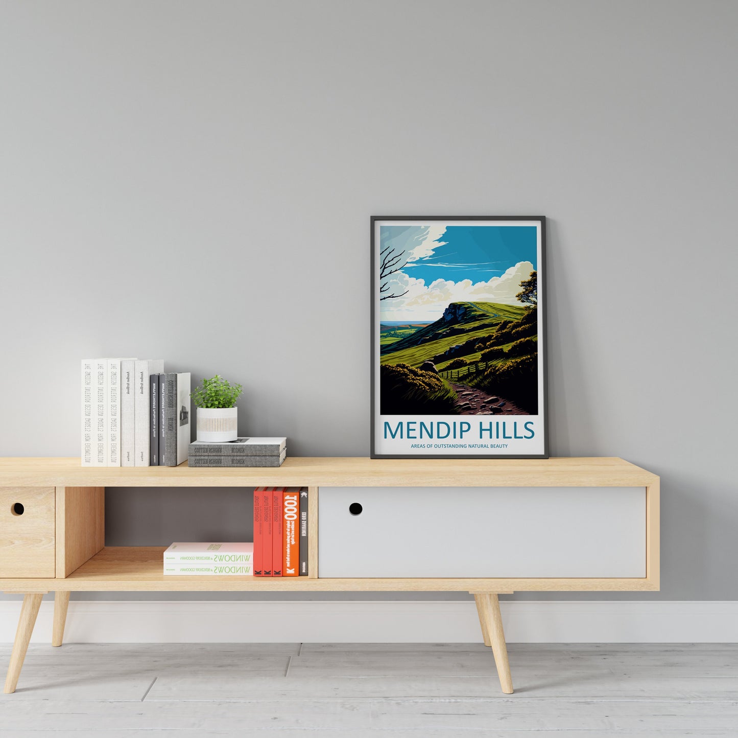 Mendip Hills Travel Print Wall Art Mendip Hills Wall Hanging Home Decor Mendip Hills Gift Art Lovers Wall Art ANOB Travel Art