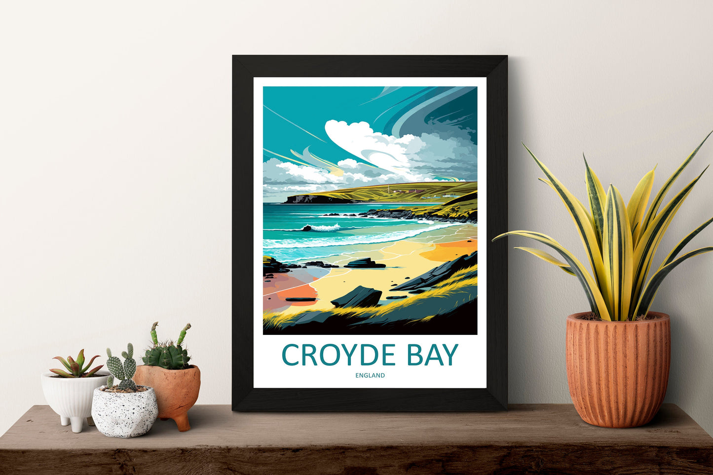 Croyde Bay Travel Print Wall Art Croyde Bay Wall Hanging Home Decoration Croyde Bay Gift Art Lovers Wall Art Print Art Croyde Bay Print