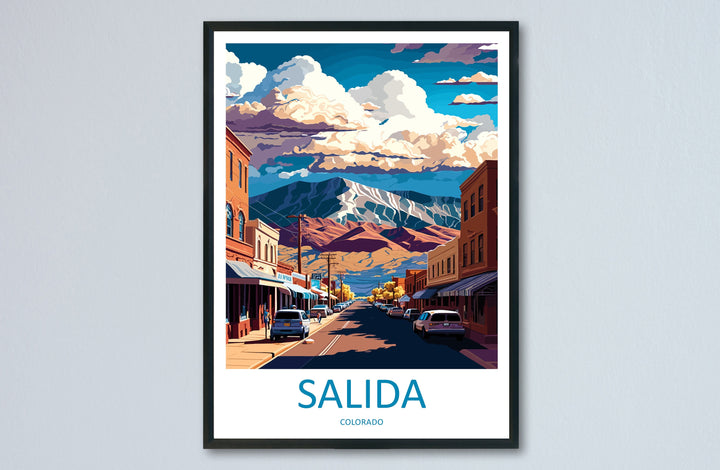Salida Travel Print Wall Art Salida Wall Hanging Home Décor Salida Gift Art Lovers Colorado Art Lover Gift