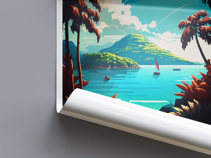 Martinique Travel Print Wall Art Martinique Wall Hanging Home Décor Martinique Gift Art Lovers Wall Art Caribbean Travel Print Poster Gift