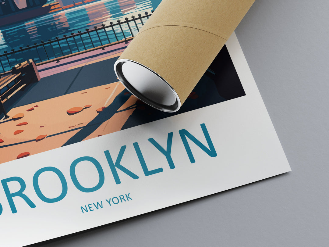 Brooklyn New York Travel Print Wall Art Brooklyn Wall Hanging Home Décor Brooklyn Gift Art Lovers New York Art Lover