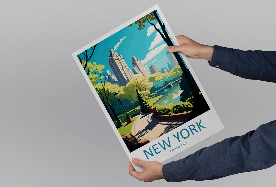 Central Park New York Travel Print Wall Art Central Park Wall Hanging Home Décor Central Park Gift Art Lovers New York Art Lover