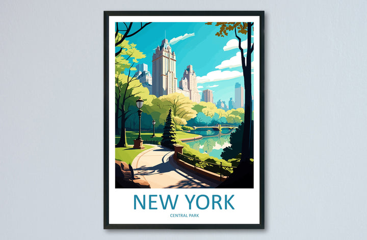 Central Park New York Travel Print Wall Art Central Park Wall Hanging Home Décor Central Park Gift Art Lovers New York Art Lover
