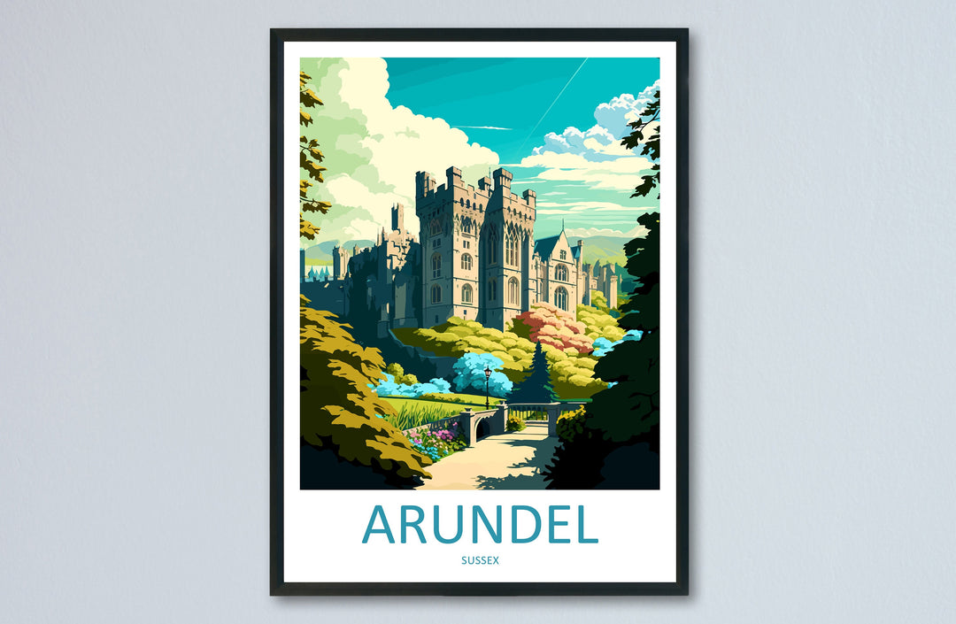 Arundel Travel Print Wall Art Arundel Wall Hanging Home Decoration Arundel Gift Art Lovers Wall Art Print Art Arundel Travel Poster